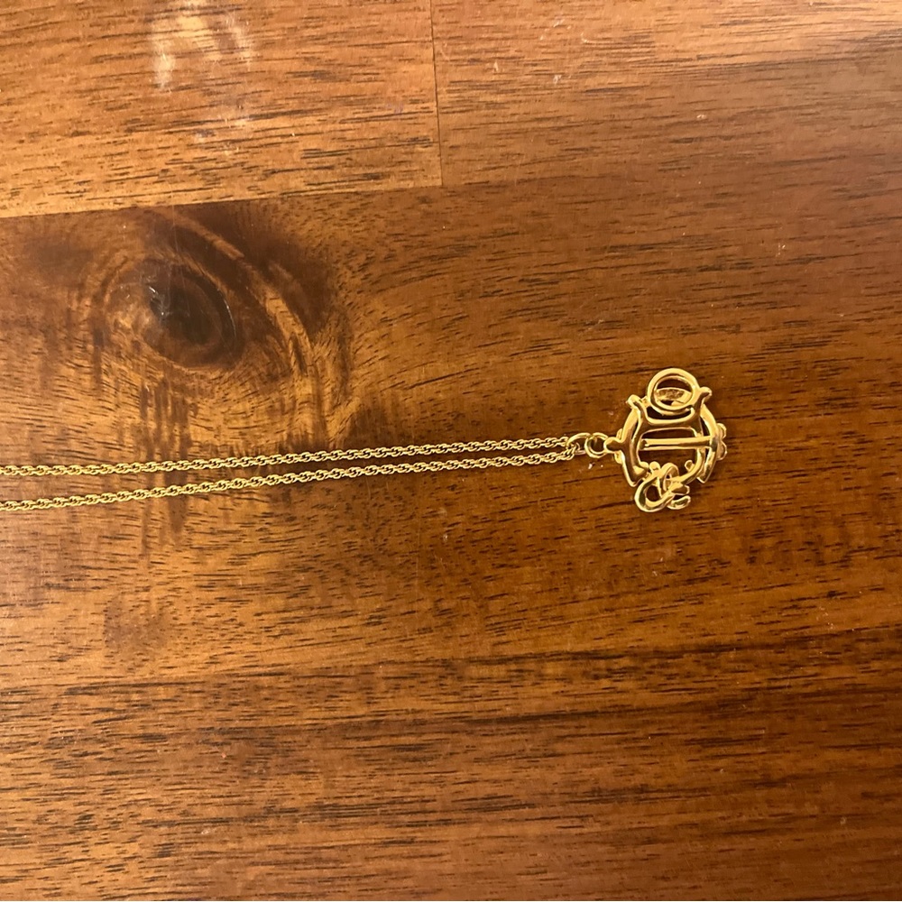 new gold pennet necklace
